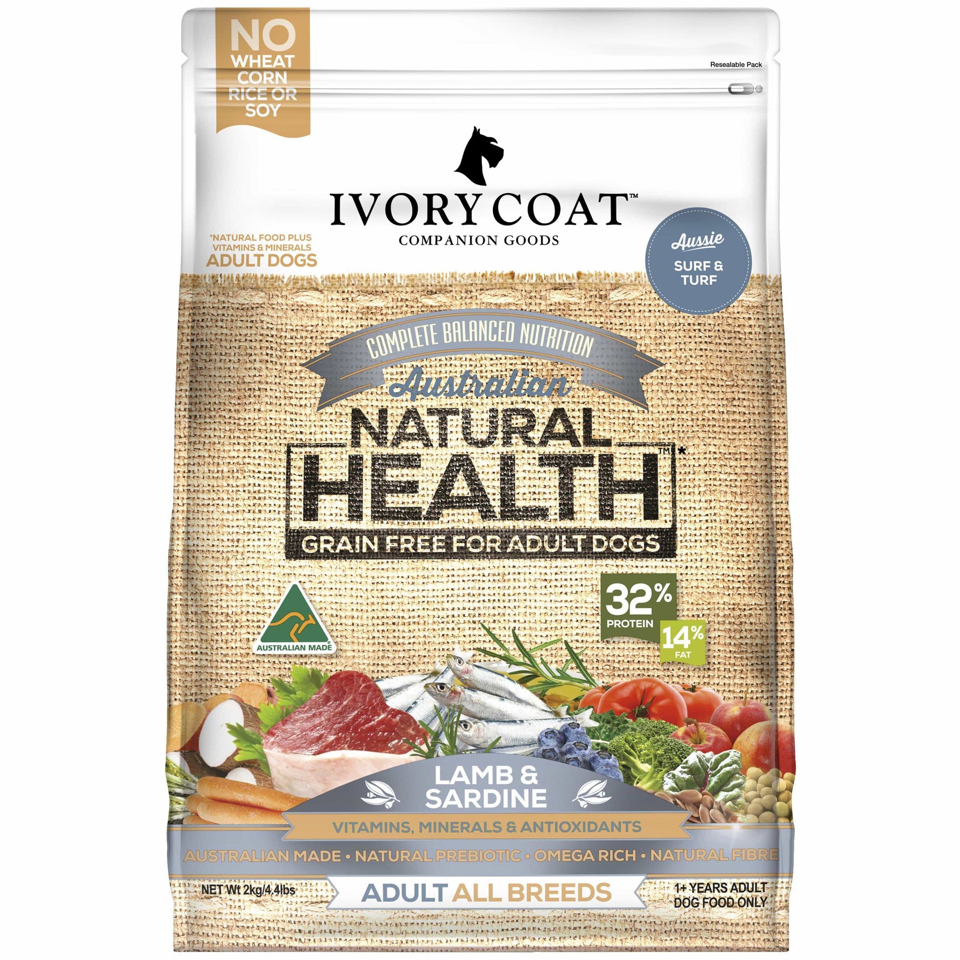 Ivory Coat Grain Free Adult Lamb & Sardine Dry Dog Food (100000001922) [default_color]