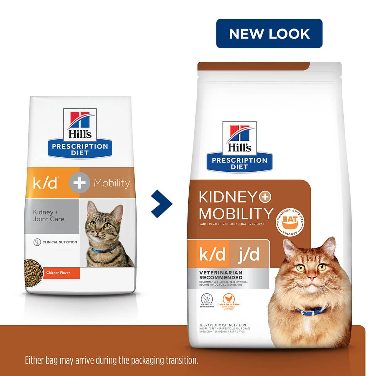 Hill's Prescription Diet K/D Kidney Care & Mobility Cat Dry Food 2.88kg