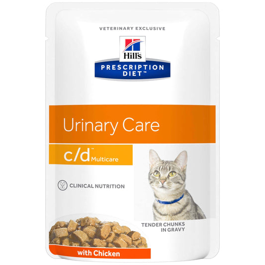 Hill's Prescription Diet C/D Multicare Chicken Pouches Wet Cat Food