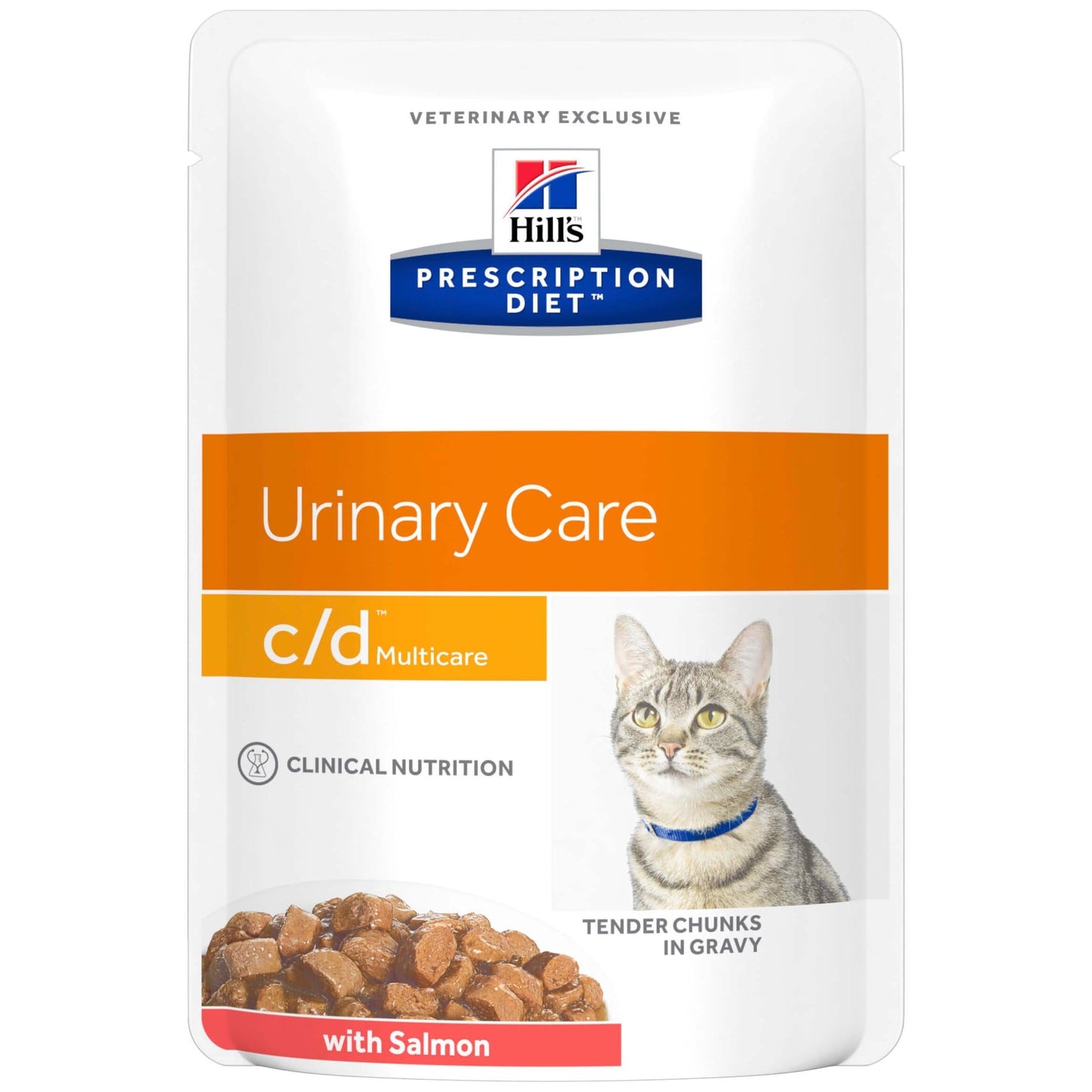 Hill's Prescription Diet C/D Multicare Urinary Care Salmon Pouches Wet Cat Food