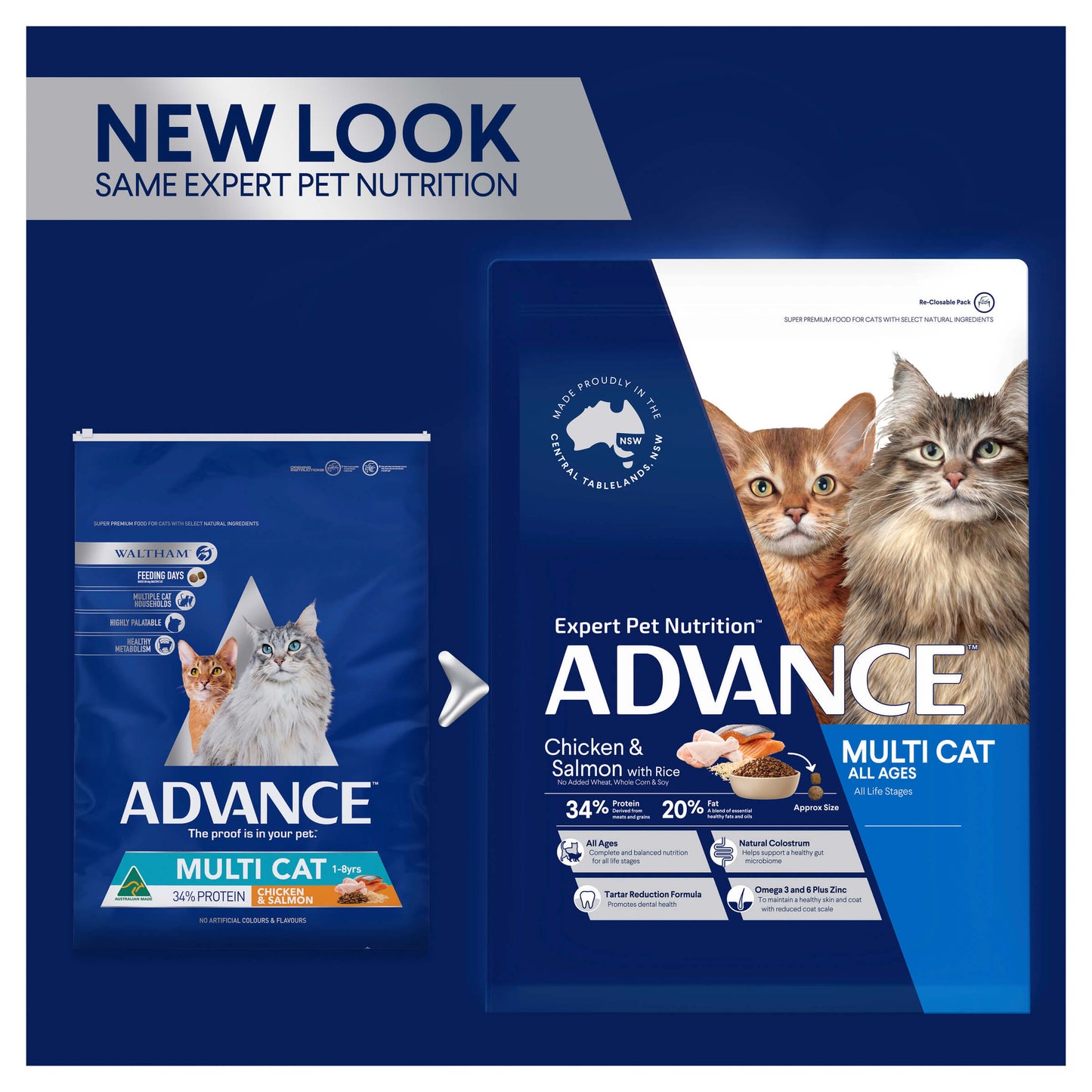 Advance Multi Cat Adult Chicken & Salmon Dry Cat Food (100000004142) [default_color]