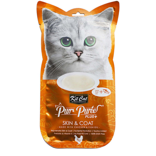 Purr Puree Plus+ Chicken & Fish Oil Skin Care Cat Treats 60g