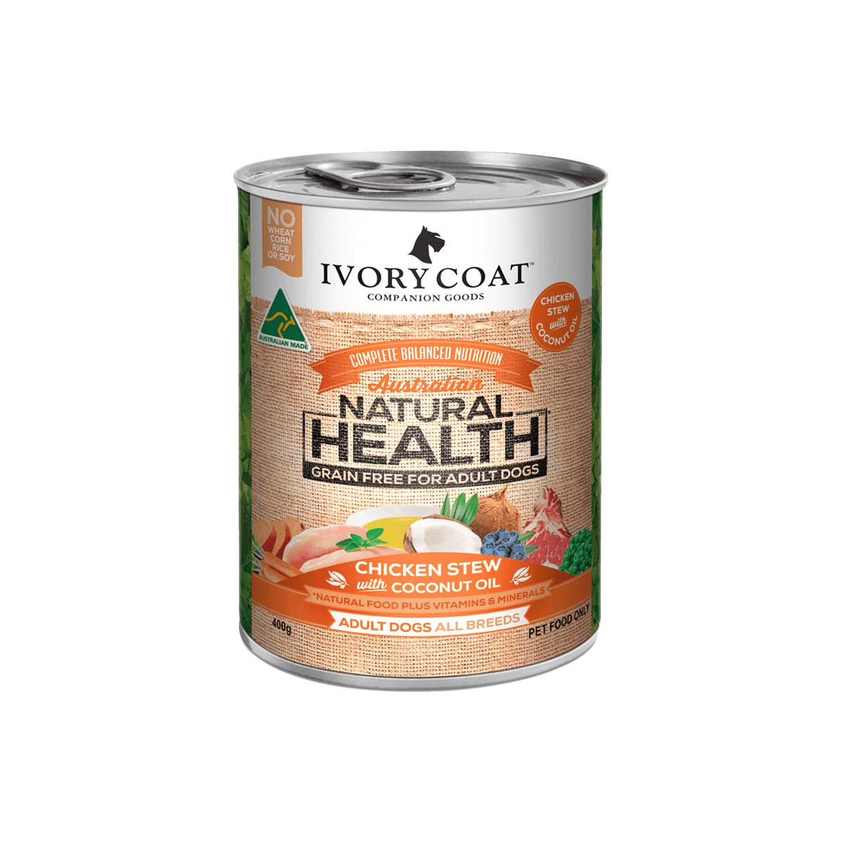 Ivory Coat Grain Free Adult Chicken & Coconut Oil Wet Dog Food