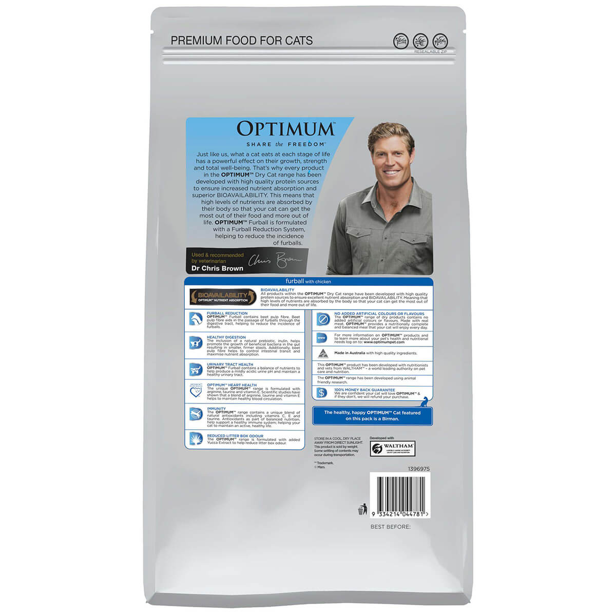 Optimum Furball Chicken Dry Cat Food