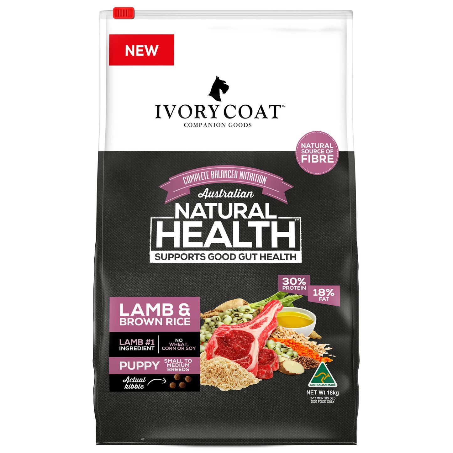 Ivory Coat Puppy Lamb & Brown Rice Dry Dog Food
