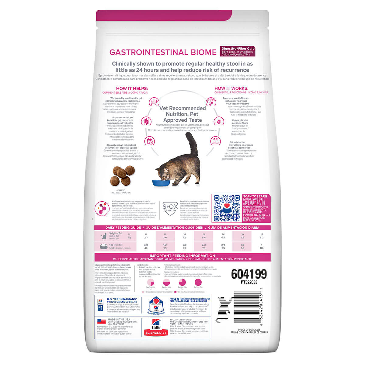 Hill's Prescription Diet Gastrointestinal Biome Stress Digestive/Fibre Care Dry Cat Food 1.8kg