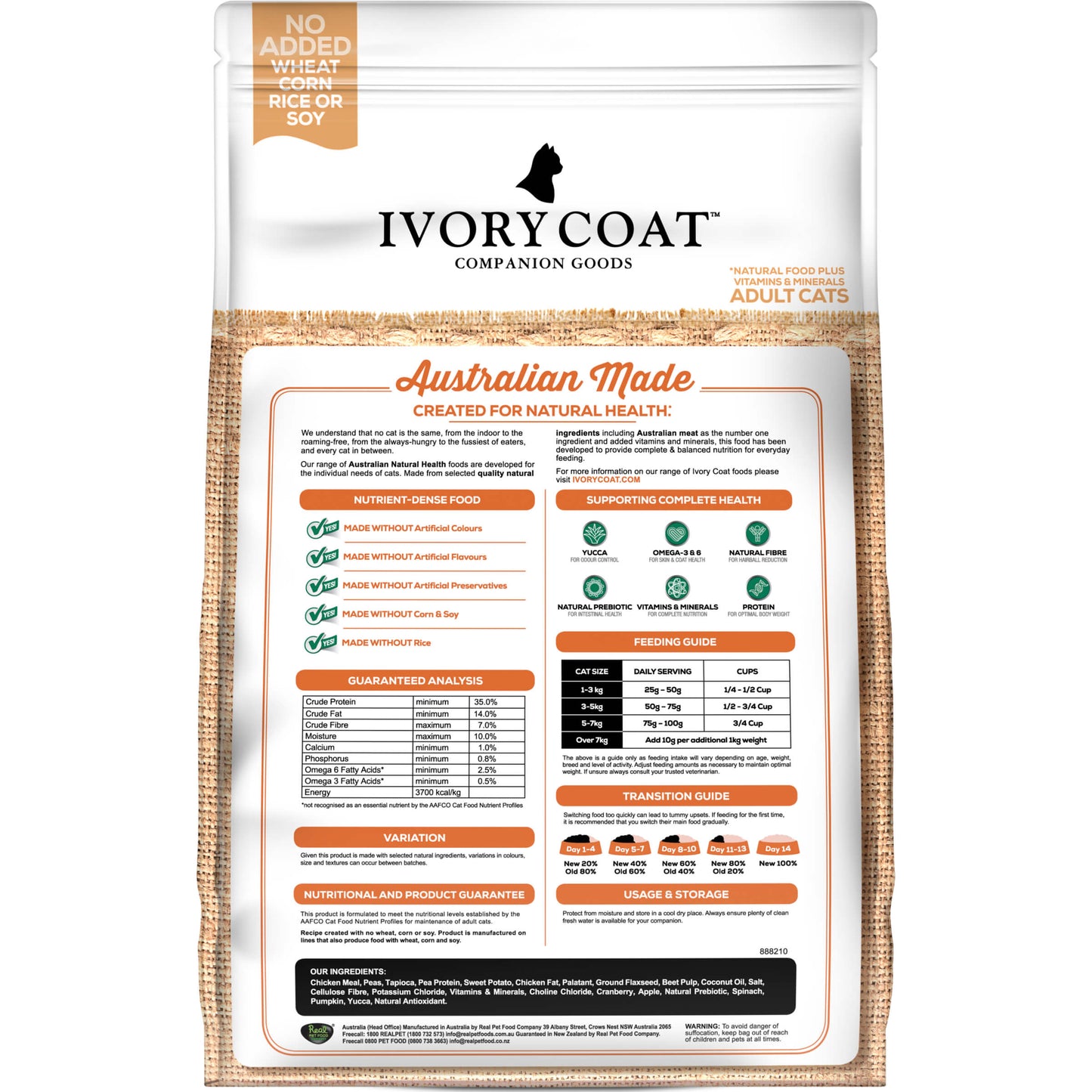 Ivory Coat Grain Free Adult Chicken Dry Cat Food