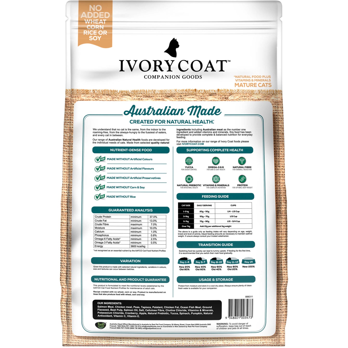 Ivory Coat Grain Free Mature Ocean Fish & Chicken Dry Cat Food