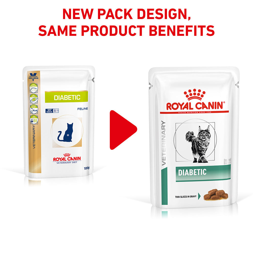 Royal Canin Veterinary Diabetic Adult Wet Cat Food Pouches