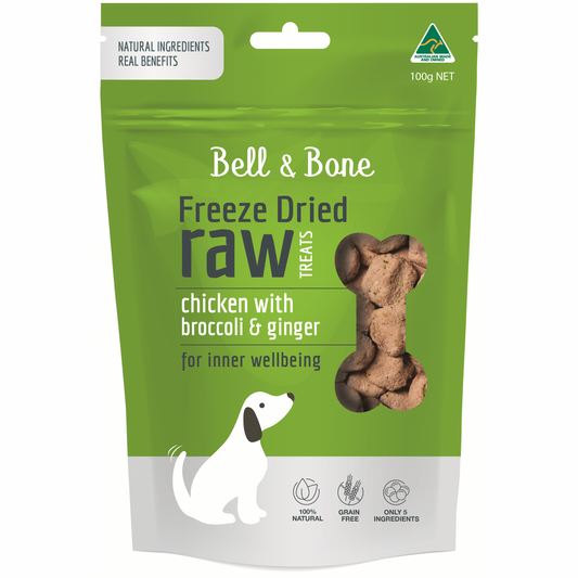 Bell & Bone Chicken With Broccoli & Ginger Freeze Dried Dog Treats