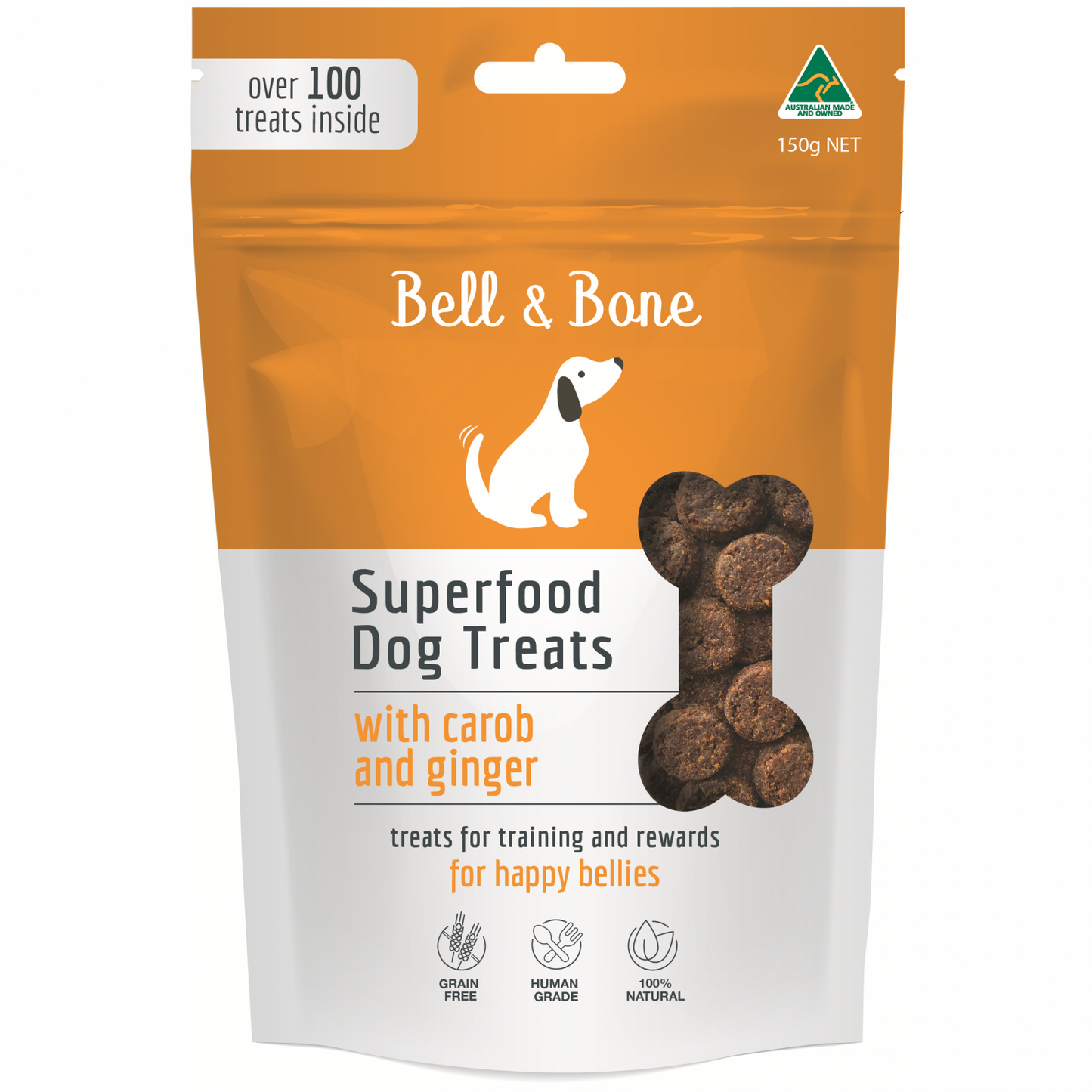 Bell & Bone Carob & Ginger Superfood Dog Treats