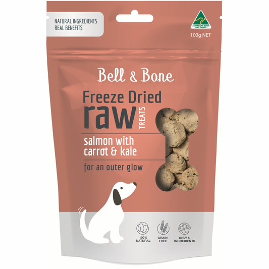 Bell & Bone Salmon With Carrot & Kale Freeze Dried Dog Treats