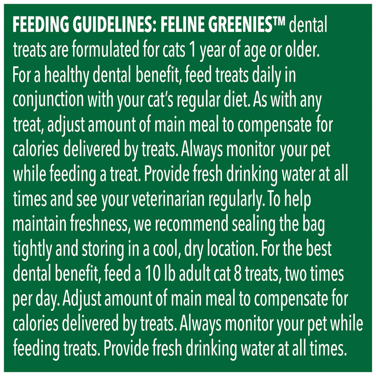 Greenies Tempting Tuna Feline Cat Dental Treats