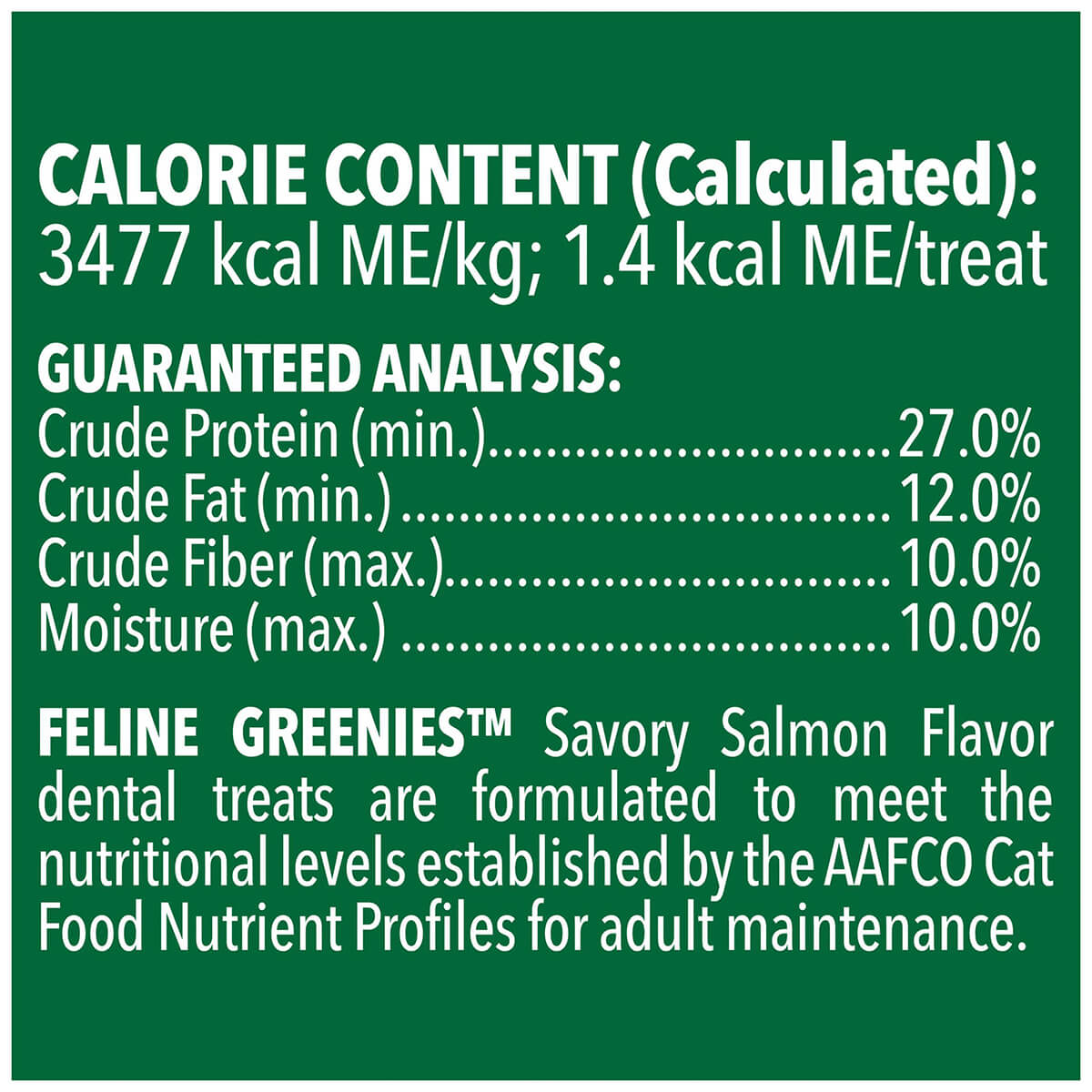 Greenies Savory Salmon Feline Cat Dental Treats