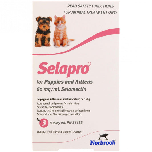 Selapro Spot On Treatment <2.5kg Kitten & Puppy
