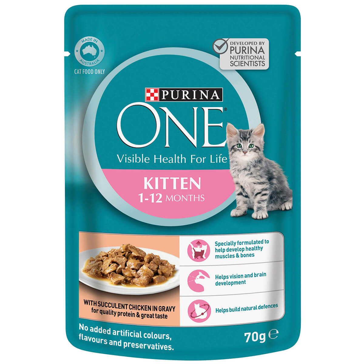 Purina One Kitten Chicken Wet Cat Food 70g