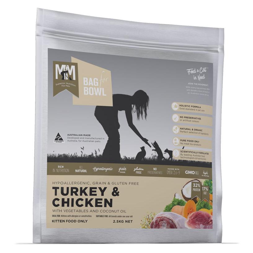 Meals for Meows Chicken & Turkey Grain Free Dry Kitten Food 2.50kg