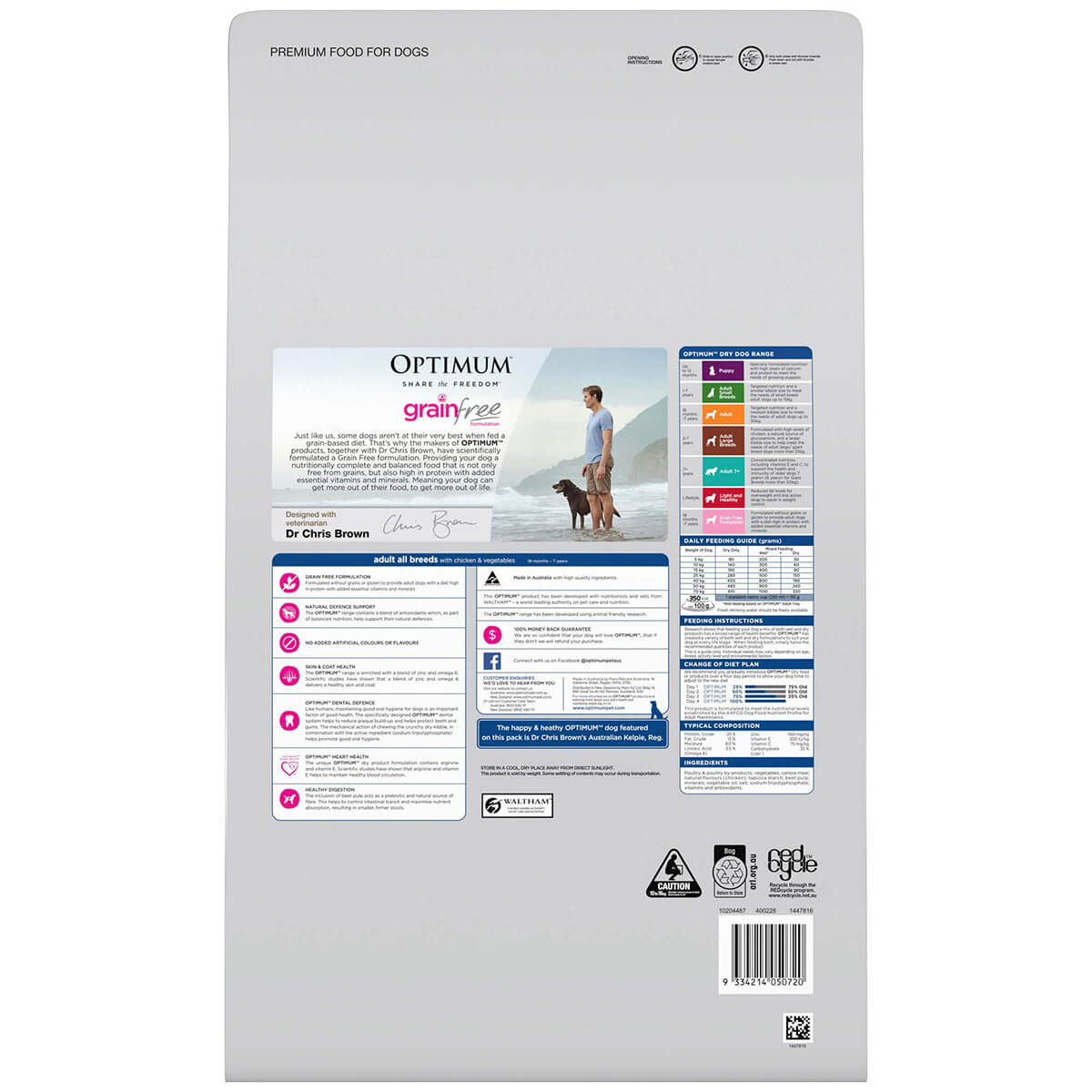 Optimum Grain Free Chicken & Vegetables Dry Dog Food