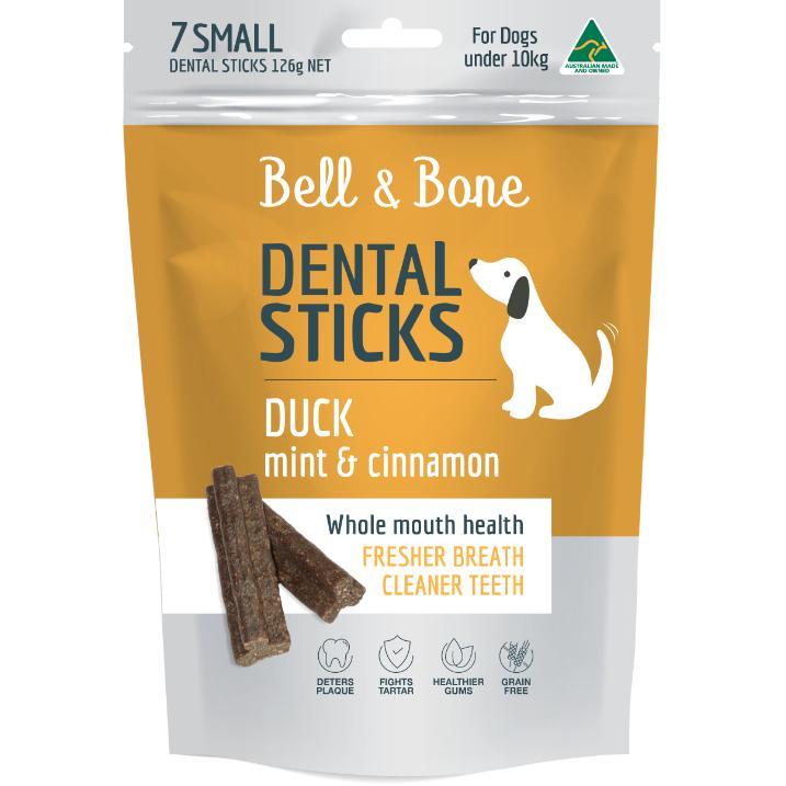 Bell & Bone Duck, Mint & Cinnamon Dental Sticks Dog Treats