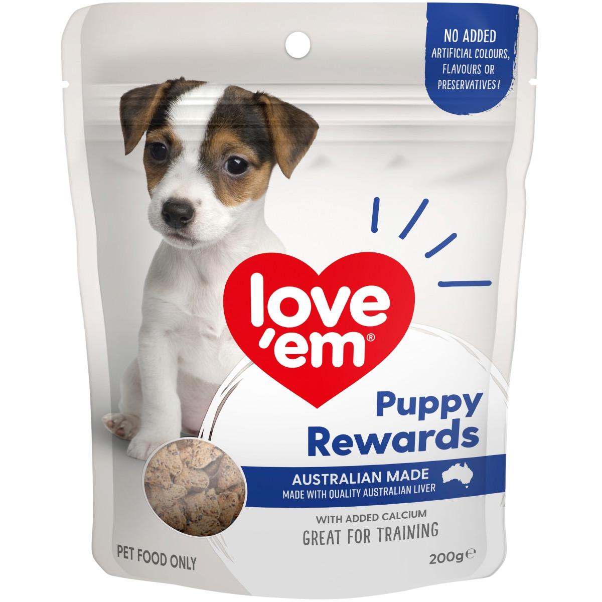 Love Em Liver Pup Reward Dog Treats 200g