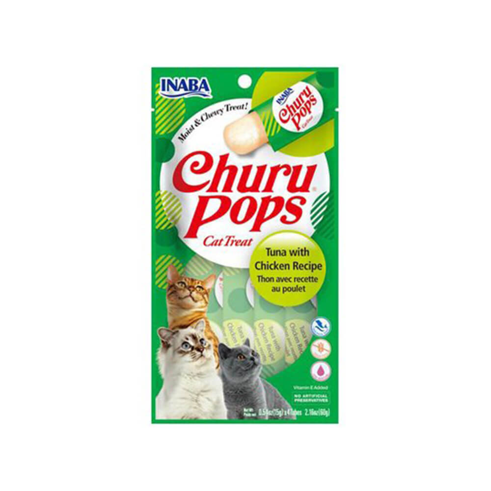 Inaba Churu Pops Tuna with Chicken Recipe Cat Treats