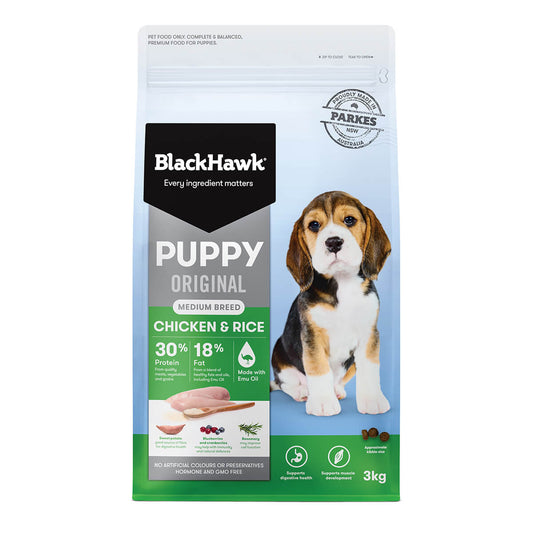 Black Hawk Puppy Chicken & Rice Medium Breed Dry Dog Food (100000059937) [default_color]