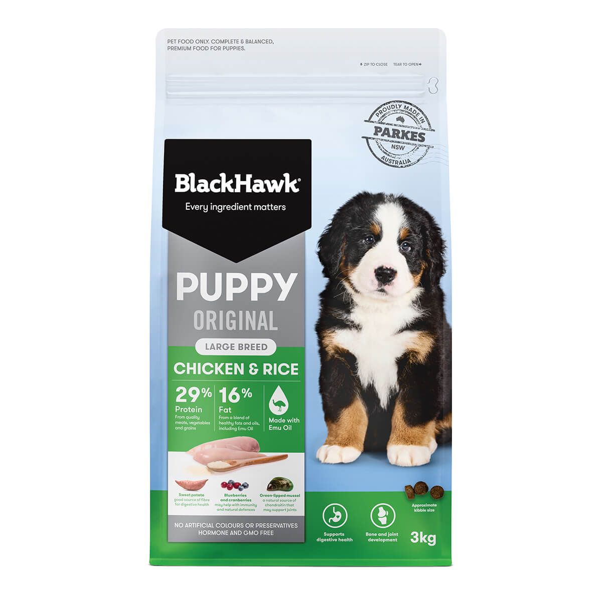 Black Hawk Puppy Chicken & Rice Large Breed Dry Dog Food (100000059940) [default_color]