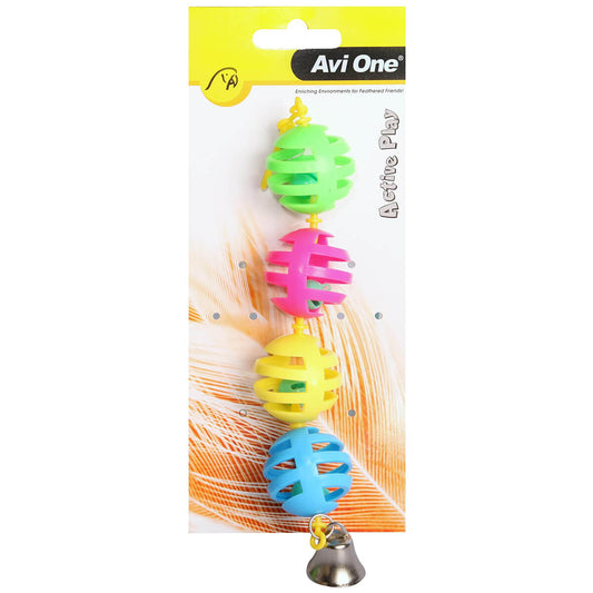 Avi One Bird Toy Geo Balls with Bell