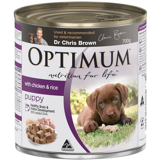 Optimum Puppy Chicken & Rice Wet Dog Food