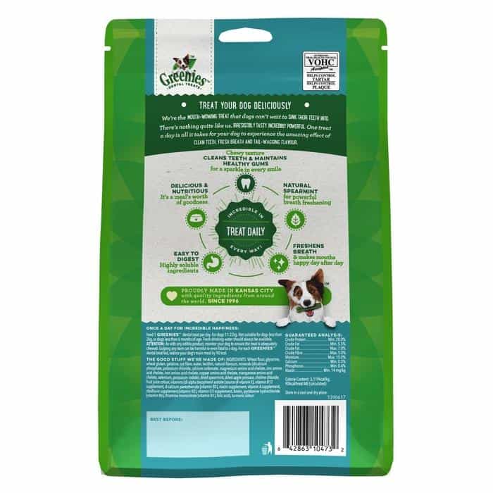 Greenies Freshmint Regular Dental Chews Dog Treats