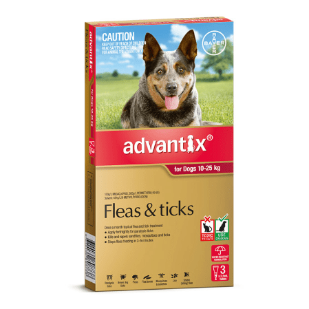 Advantix Flea & Tick Treatment 10-25kg Dog