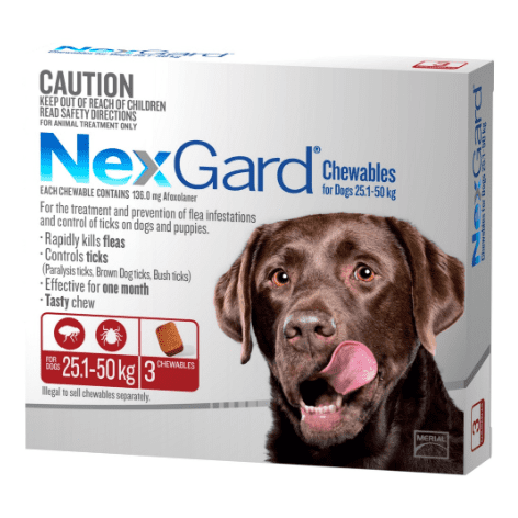 Nexgard Flea & Tick Treatment 25.1-50kg Dog