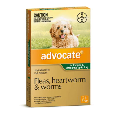 Advocate Flea & Worming Treatment <4kg Dog