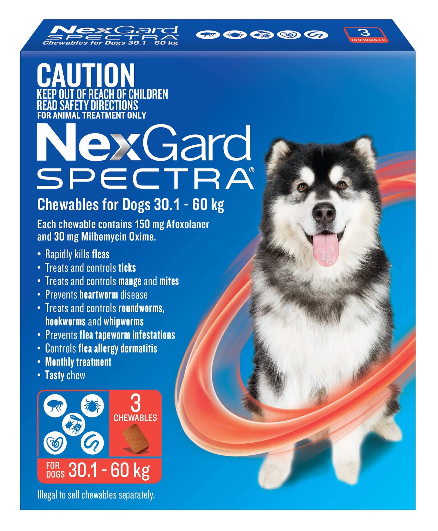 NexGard Spectra chews for dogs  30.1-60kg