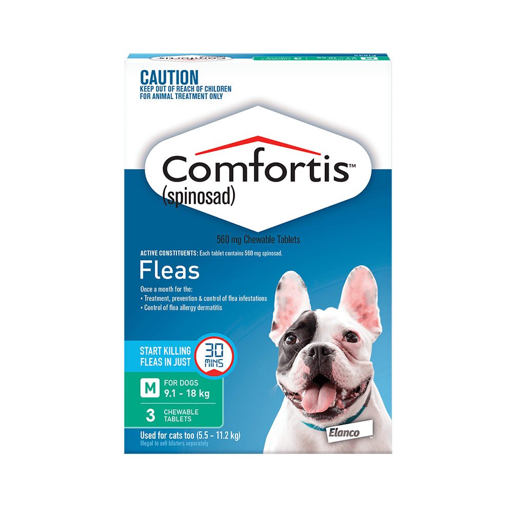 Comfortis Green Flea Tablets 9.1-18kg Dog