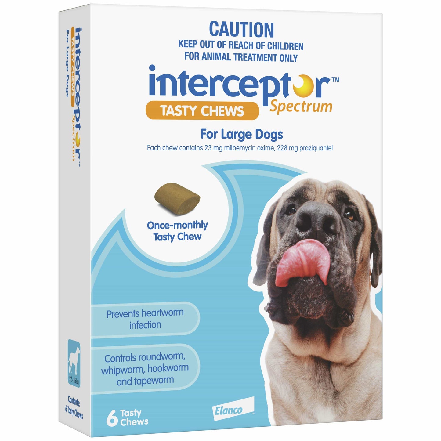 Interceptor Spectrum Tasty Chews Worming Treatment Large Dog