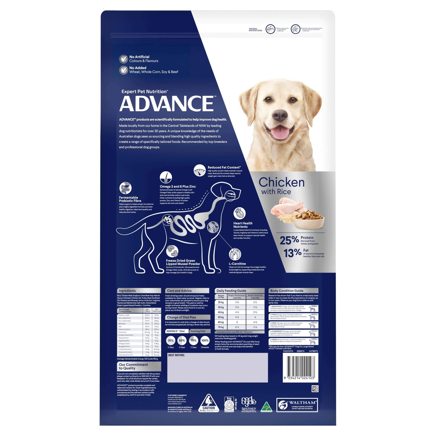 Advance Weight Control Large Breed Adult Chicken Dry Dog Food
