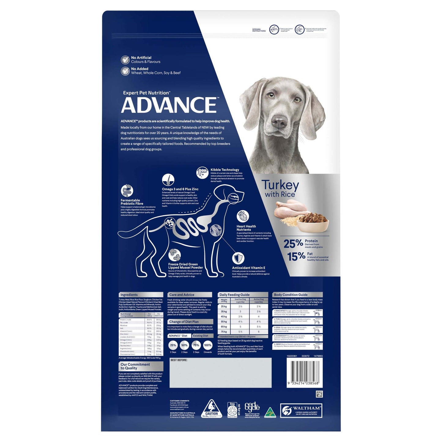 Advance Large Plus Adult Turkey Dry Dog Food