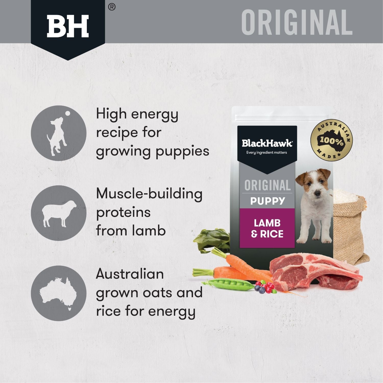 Black Hawk Puppy Lamb & Rice Dry Dog Food (122713000006) [default_color]