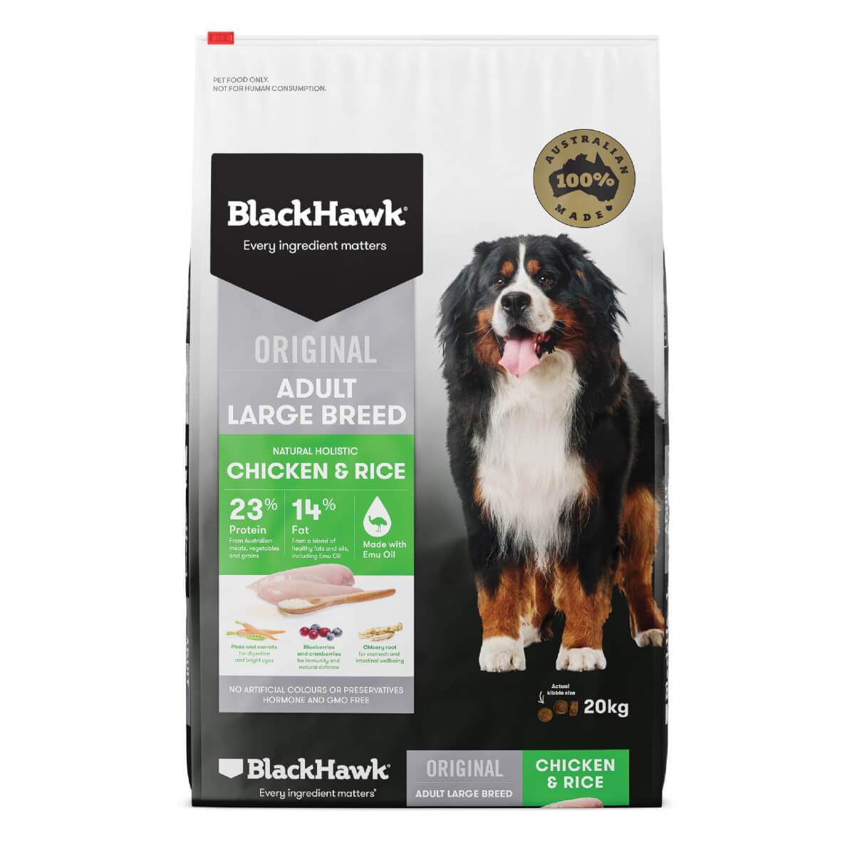 Black Hawk Large Breed Adult Chicken & Rice Dry Dog Food