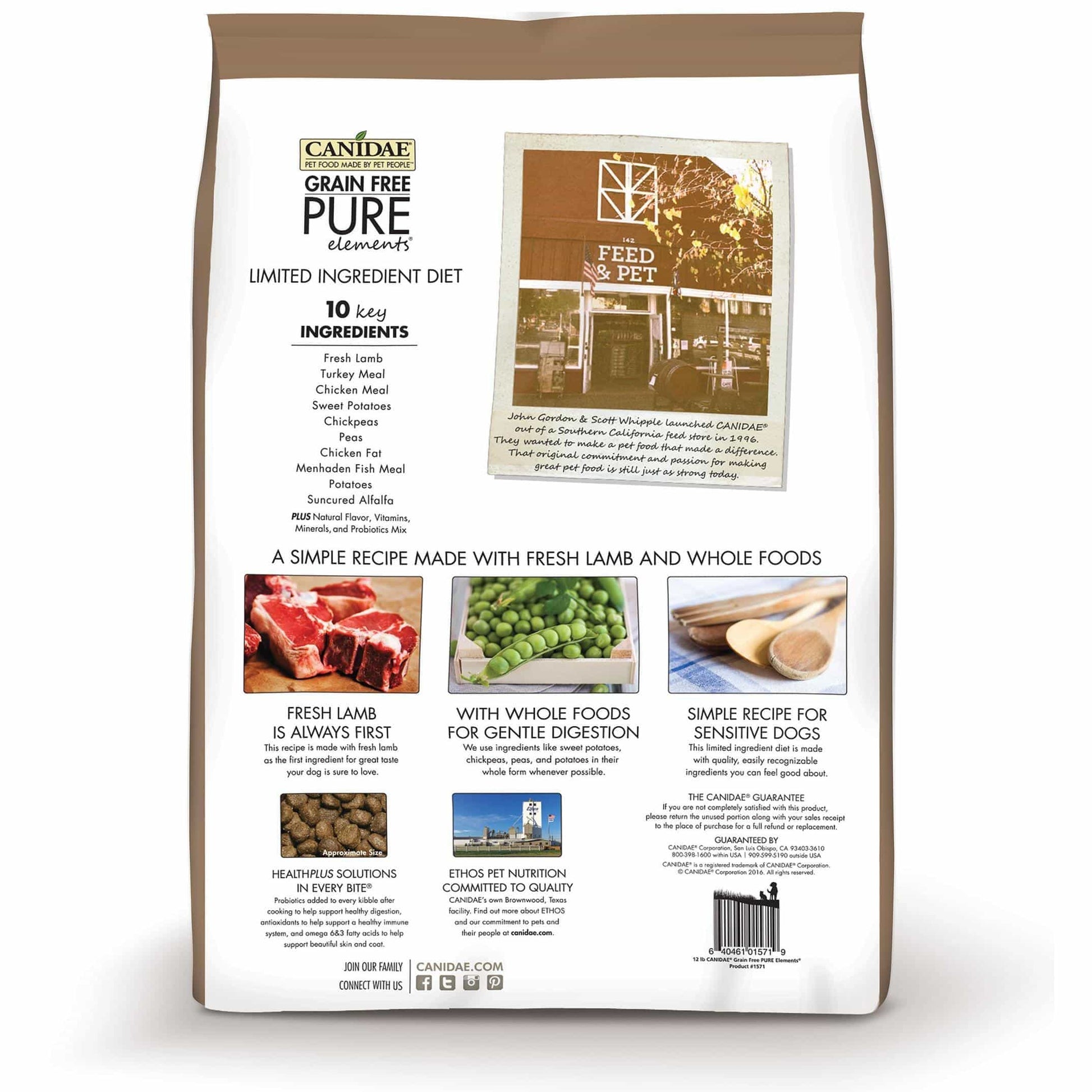 Canidae Pure Dog Grain Free Adult Lamb & Pea Dry Dog Food (122714000037) [default_color]