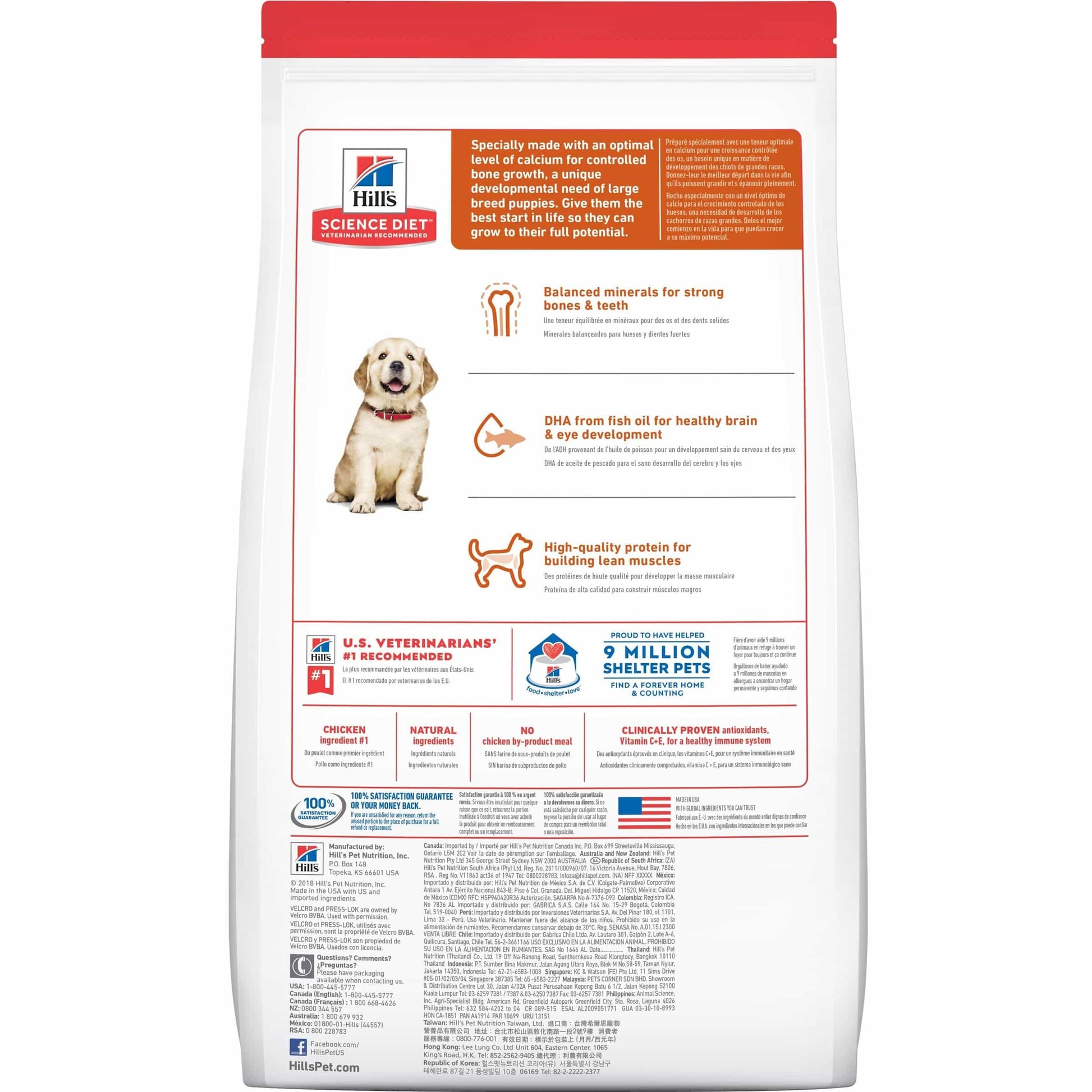 Hill's Science Diet Large Breed Puppy Chicken Dry Dog Food (122718000147) [default_color]