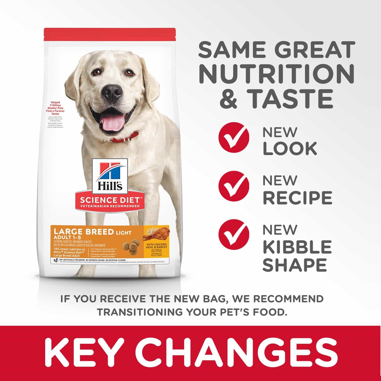 Hill's Science Diet Large Breed Light Adult Chicken Dry Dog Food