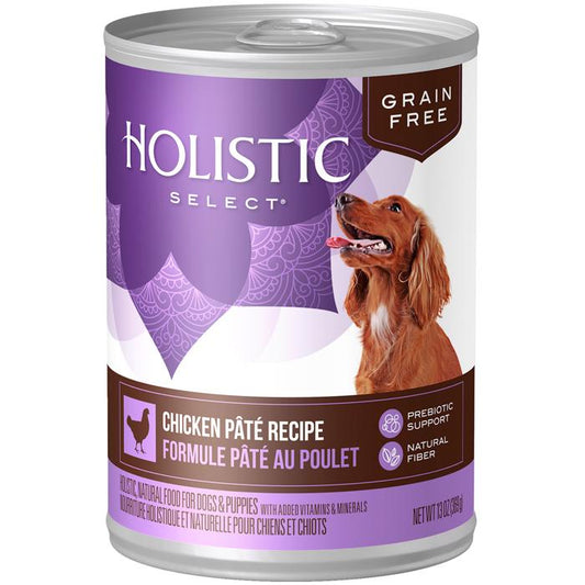 Holistic Select Grain Free Chicken Pate Wet Dog Food 369G