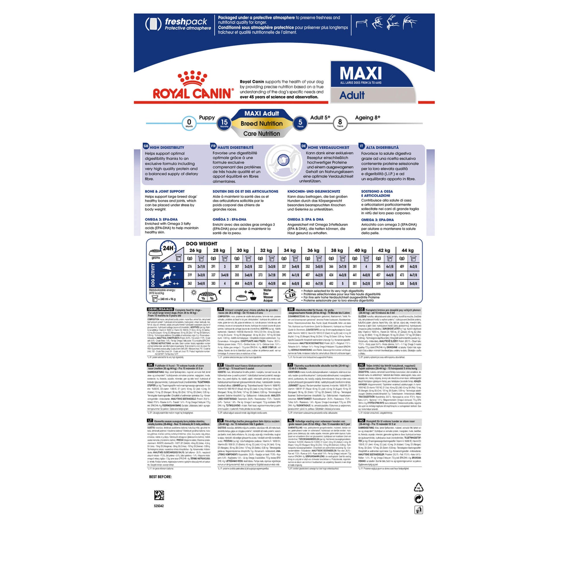 Royal Canin Maxi Large Breed Adult Dry Dog Food (122725000071) [default_color]