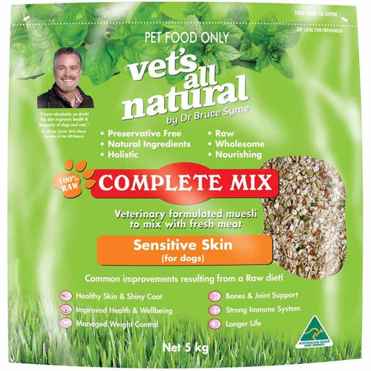 Vets All Natural Complete Mix Sensitive Skin Adult Cereal & Grain Dry Dog Food