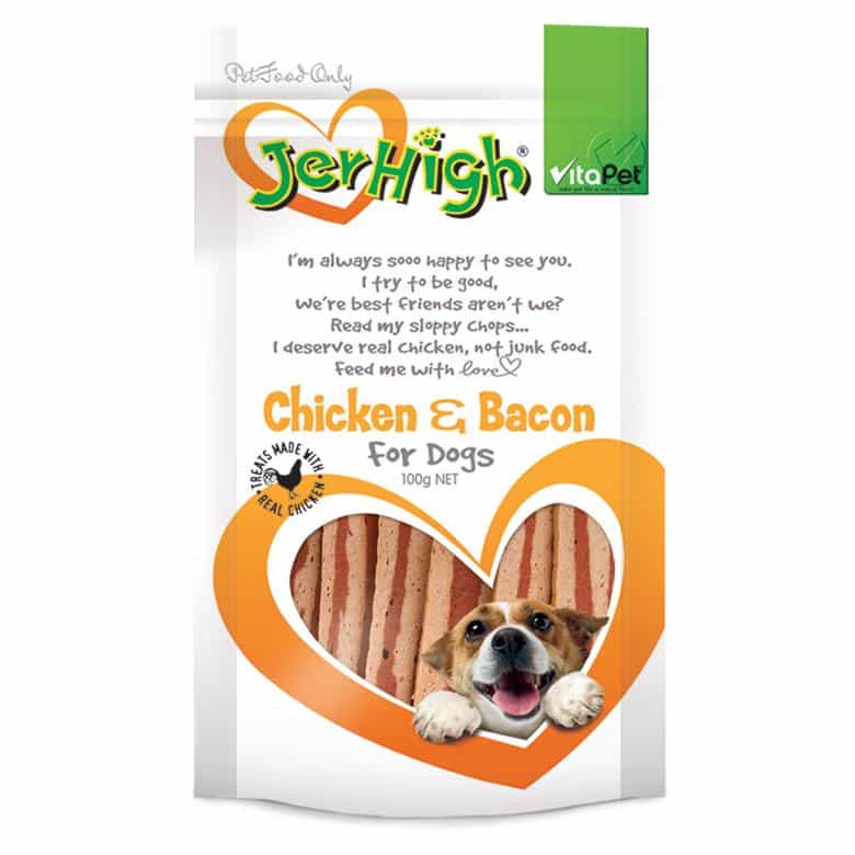 Vitapet Jerhigh Chicken & Bacon Dog Treats