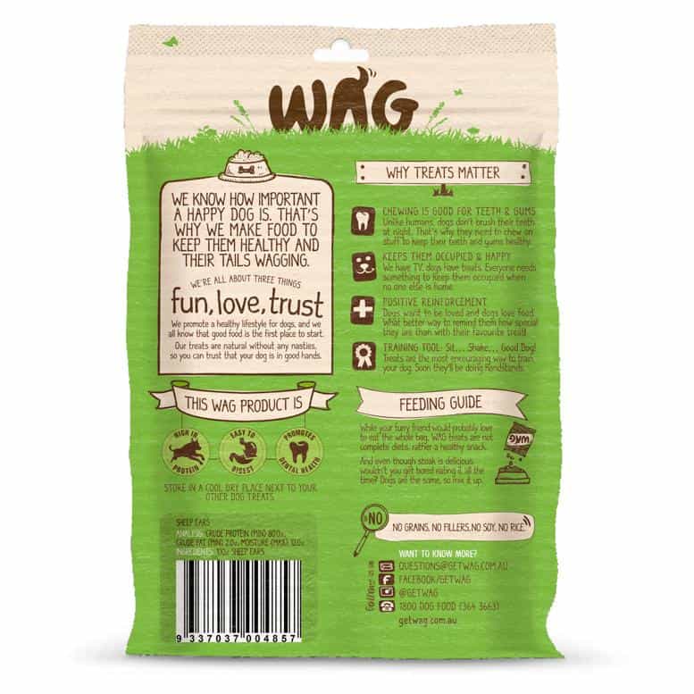 WAG Dog Treats  Sheep Ears 10 pack