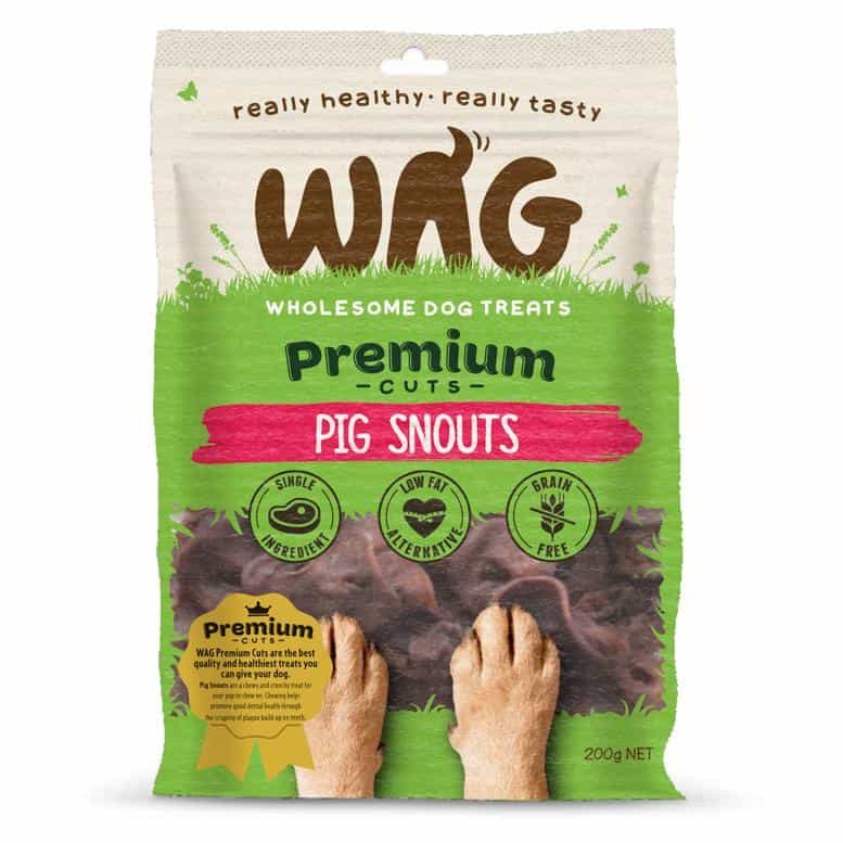WAG Dog Treats  Pig Snouts 200g