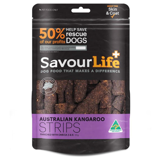 SavourLife Australian Kangaroo Strips Dog Treats